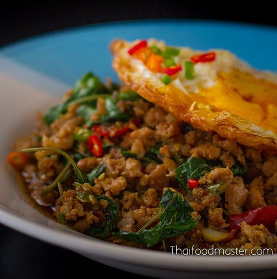 Stir Fried Pork with Holy Basil and Chilies Recipe phat gaphrao muu sap