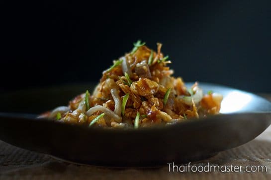 ยำผิวส้มซ่า ; Salad of Bitter Orange Peels, Shrimp, Poached Pork Belly and Peanuts with Sweet and Sour Dressing