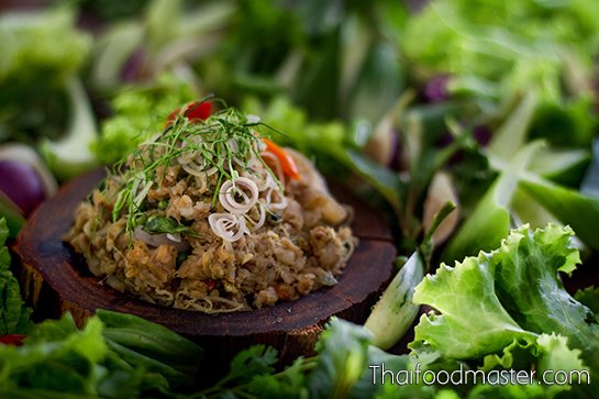 Relish of Fermented Fish, Grilled Catfish, Pork and Shrimp ; ปลาร้าสับทรงเครื่องสูตรสายเยาวภา