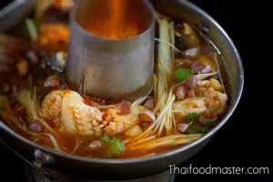 Ancient Siamese Recipe for Tom Yum Soup with Snakehead Fish, Roasted Chili Jam and Green Mango (First Published in 1890) (Dtohm Yam Bplaa Chaawn, ต้มยำปลาช่อนแบบโบราณ อย่างหม่อมซ่มจีน ราชานุประพันธุ์ ร.ศ.๑๐๙)