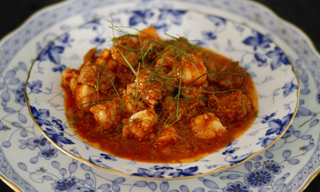 chuu chee pork shrimp tomalley