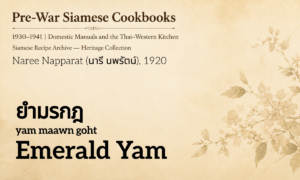 Emerald Yam (ยำมรกฎ; yam maawn goht)